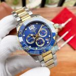 Replica Longines Conquest Chronograph Quartz Watch Two Tone Blue Dial